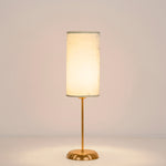 Load image into Gallery viewer, اباجورة تافولو ذهبية مصغرة - بيج قطيفة