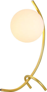 Load image into Gallery viewer, Gold turn Globo di vetro table lamp