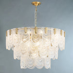Load image into Gallery viewer, Aurora round Cascade Chandelier -Gold (3 levels)