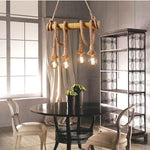 Load image into Gallery viewer, Bamboo Anchor Rope Vinatge Pendant Light - 4 Bulb
