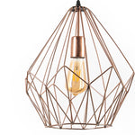 Load image into Gallery viewer, معلقة علي شكل جوهرة- روز جولد (كبير)