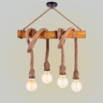 Load image into Gallery viewer, Bamboo Anchor Rope Vinatge Pendant Light - 4 Bulb