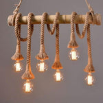Load image into Gallery viewer, Bamboo Anchor Rope Vinatge Pendant Light