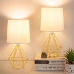 Load image into Gallery viewer, اباجورة علي شكل ماسة-ذهبي