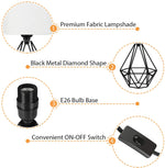 Load image into Gallery viewer, اباجورة علي شكل ماسة-اسود