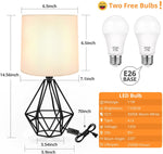 Load image into Gallery viewer, اباجورة علي شكل ماسة-اسود