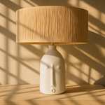 Load image into Gallery viewer, ALFEO TERRACOTTA white table lamp - Brown