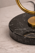 Load image into Gallery viewer, Black Globo di vetro table lamp - 2 globes (marble edition)