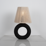 Load image into Gallery viewer, Ciambella Black Table Lamp - White