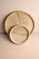 Load image into Gallery viewer, Travertine marble tray set (30 cm & 20 cm)