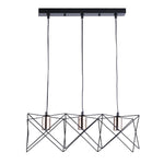 Load image into Gallery viewer, نجفة مسطرة ثلاثية علي شكل نجمة- اسود