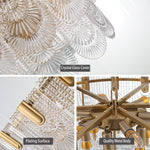 Load image into Gallery viewer, Aurora round Cascade Chandelier -Gold (3 levels)