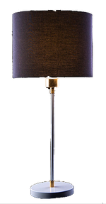 Load image into Gallery viewer, اباجورة تافولو ابيض - شابوة اسود