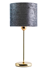 Load image into Gallery viewer, Tavolo gold table lamp - Grey (Velvet)