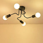 Load image into Gallery viewer, نجفة بسيطة ملتوي - ٤ اطراف - اسود