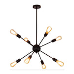 Load image into Gallery viewer, نجفة عنكبوتية - ٨ اطراف - اسود