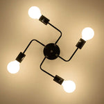 Load image into Gallery viewer, نجفة بسيطة ملتوي - ٤ اطراف - اسود