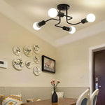 Load image into Gallery viewer, نجفة بسيطة ملتوي - ٤ اطراف - اسود