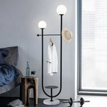 Load image into Gallery viewer, Black turn Globo di vetro floor lamp - 2 globes