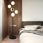 Load image into Gallery viewer, Black Globo di vetro floor lamp - 5 globes