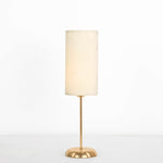 Load image into Gallery viewer, اباجورة تافولو ذهبية مصغرة - بيج قطيفة