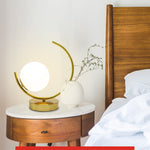 Load image into Gallery viewer, Gold Globo.turn di vetro table lamp