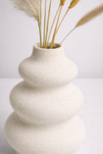 Load image into Gallery viewer, Aura white Vase ( includes dried stems)