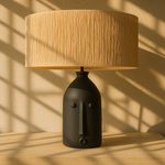 Load image into Gallery viewer, ALFEO TERRACOTTA black table lamp - Brown