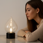 Load image into Gallery viewer, اباجورة بليمب من الرخام - ابيض