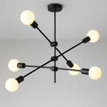 Load image into Gallery viewer, ثريا سبوتنك - ٦ لمبة - لون اسود