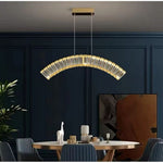Load image into Gallery viewer, Sparkle arc Gold LED Pendant chandelier