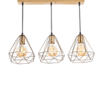 Load image into Gallery viewer, نجفة مسطرة علي شكل جوهرة- ذهبي