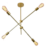 Load image into Gallery viewer, ثريا سبوتنك - ٤ لمبة - لون ذهبي