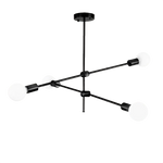 Load image into Gallery viewer, ثريا سبوتنك - ٤ لمبة - لون اسود