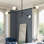 Load image into Gallery viewer, ثريا سبوتنك - ٤ لمبة - لون اسود