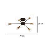 Load image into Gallery viewer, نجفة بسيطة - ٦ اطراف - اسود