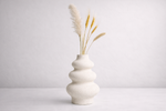 Load image into Gallery viewer, Aura white Vase ( includes dried stems)