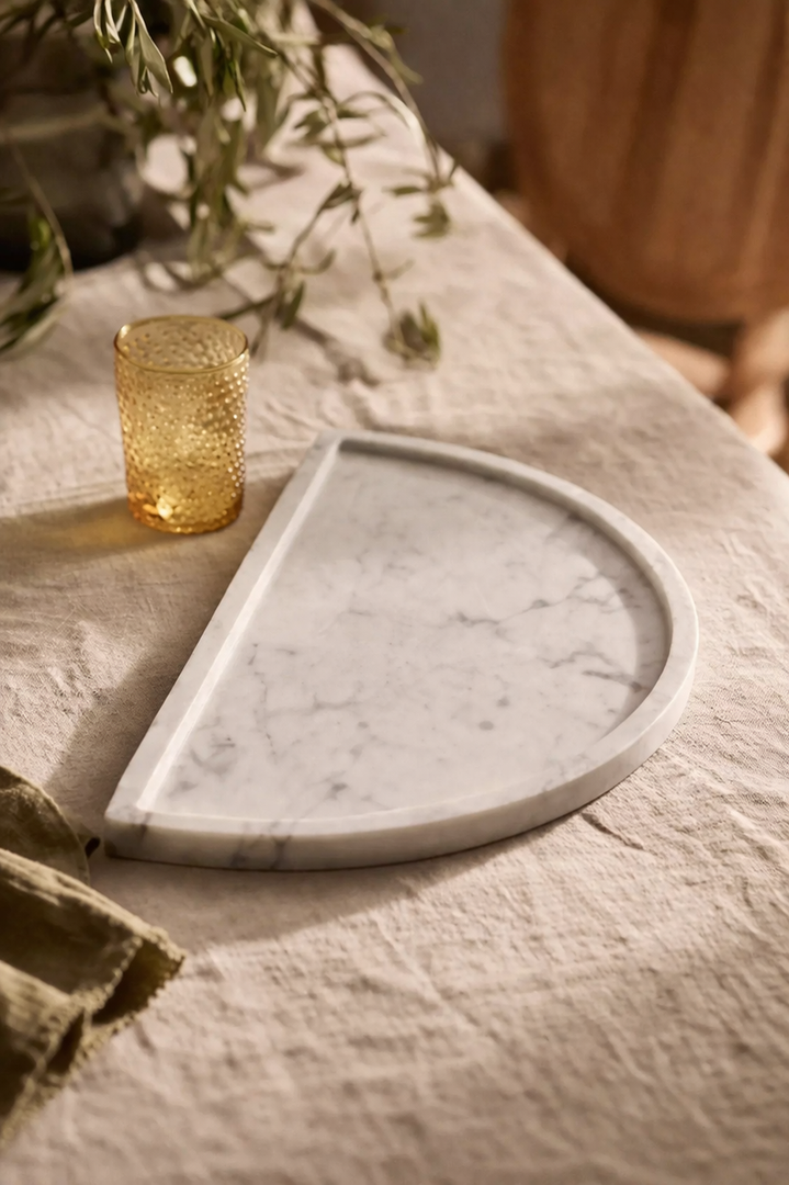 Carrara marble serving tray