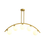 Load image into Gallery viewer, Gold Globo di vetro Chandelier - 5  globes
