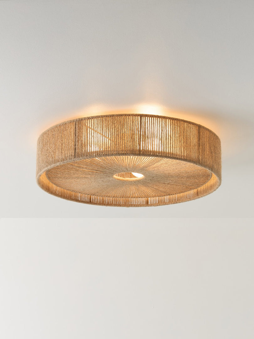 Solara Natural Rope Flush Mount Ceiling Light