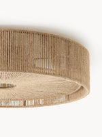 Load image into Gallery viewer, Solara Natural Rope Flush Mount Ceiling Light