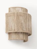 Load image into Gallery viewer, Natural rope wall lamp illuminated