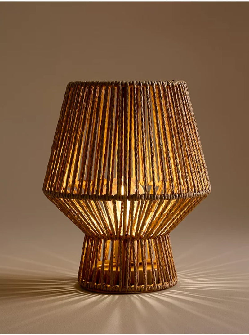 Sahara rope table lamp lighting effect