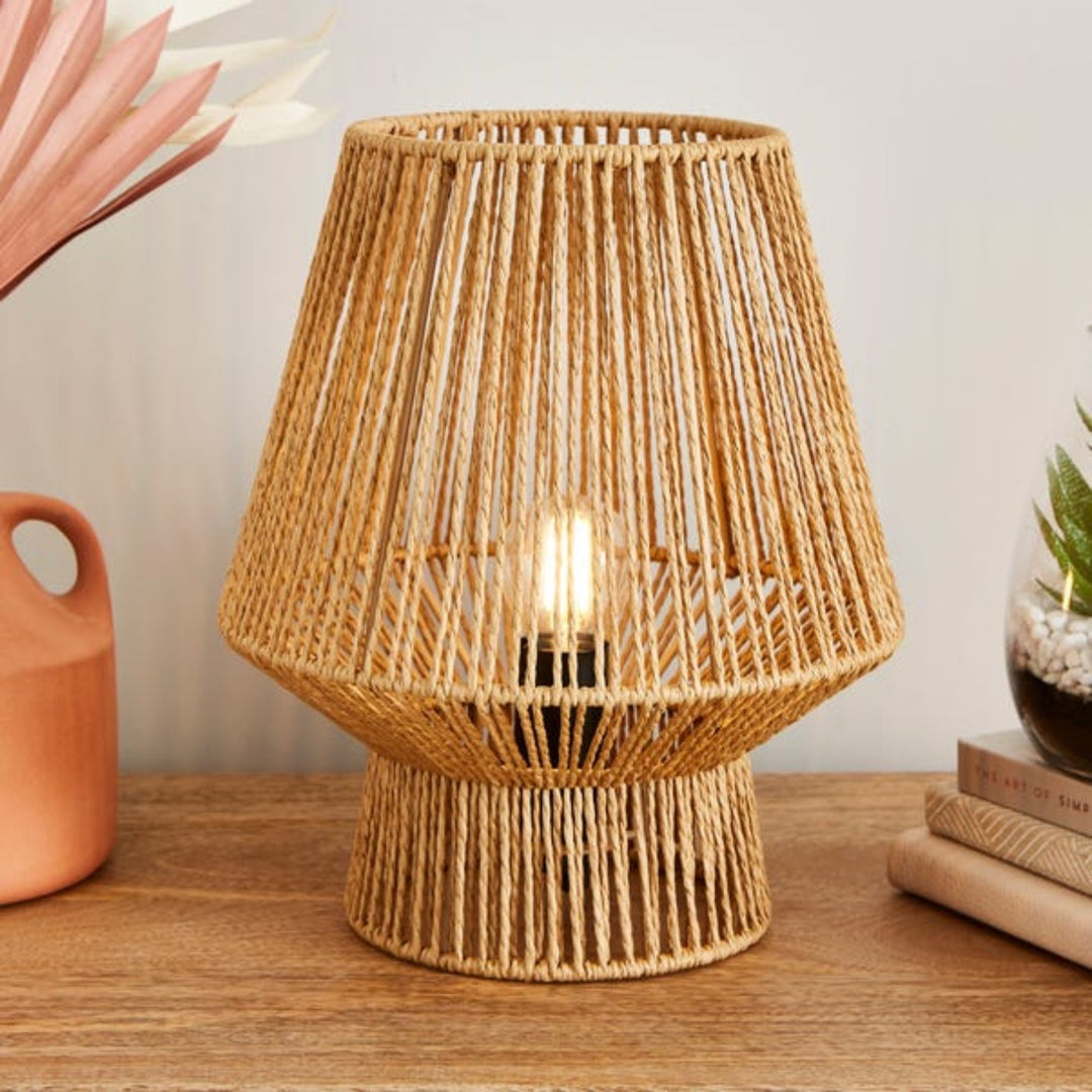 Sahara rope table lamp styled
