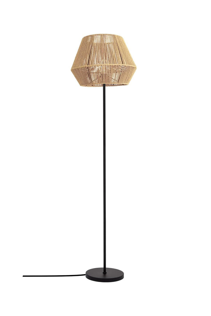 Lin black floor lamp - beige