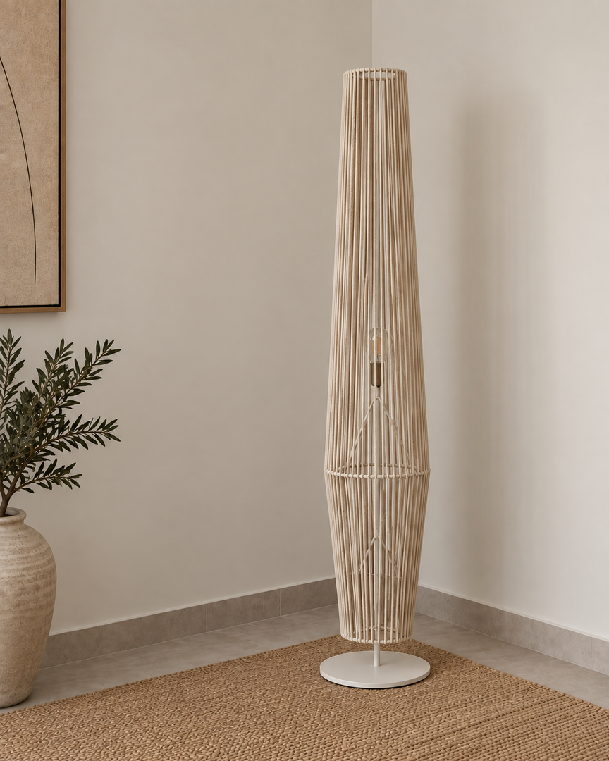 Lima white floor lamp