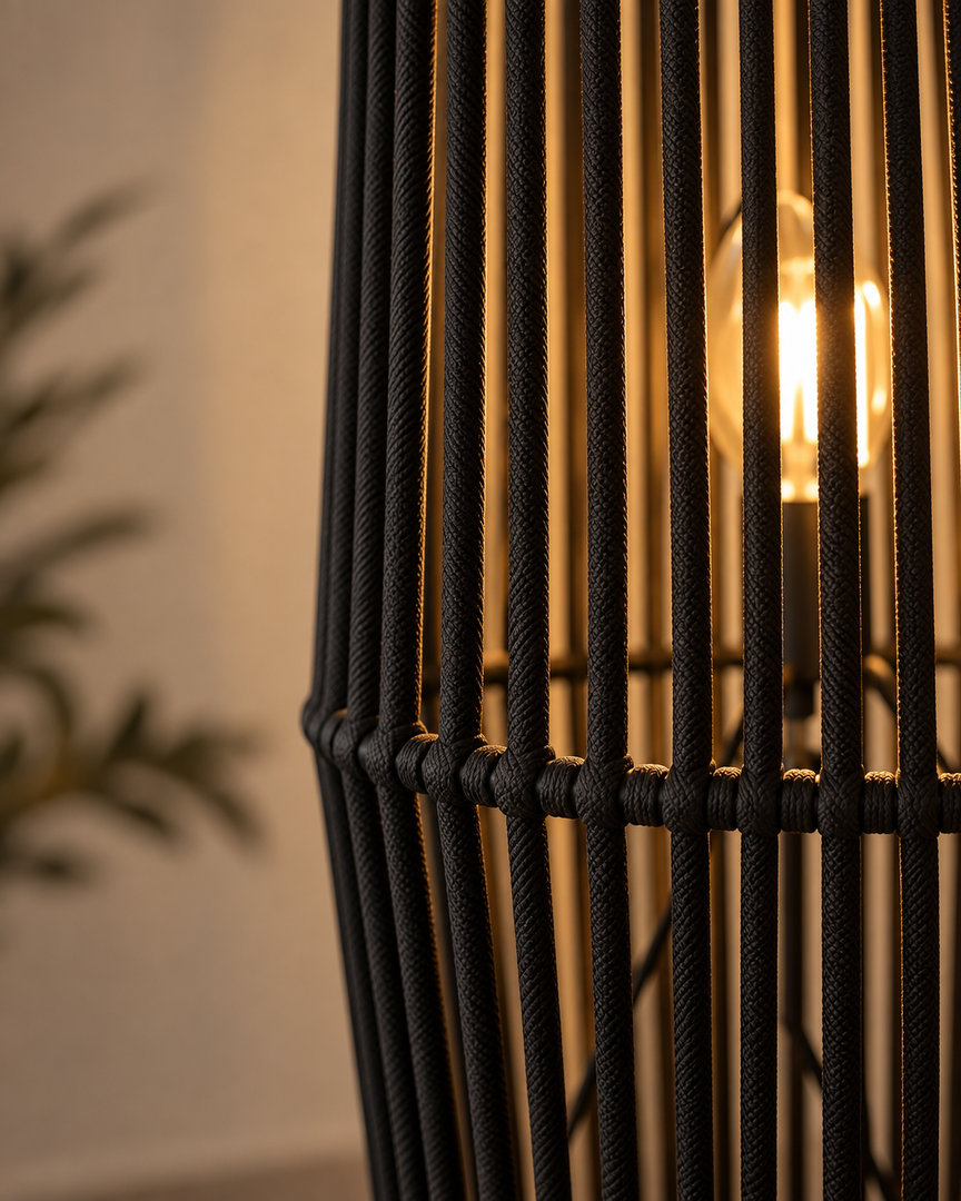 Lima black floor lamp