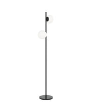 Black Globo di vetro floor lamp  - 2 globes