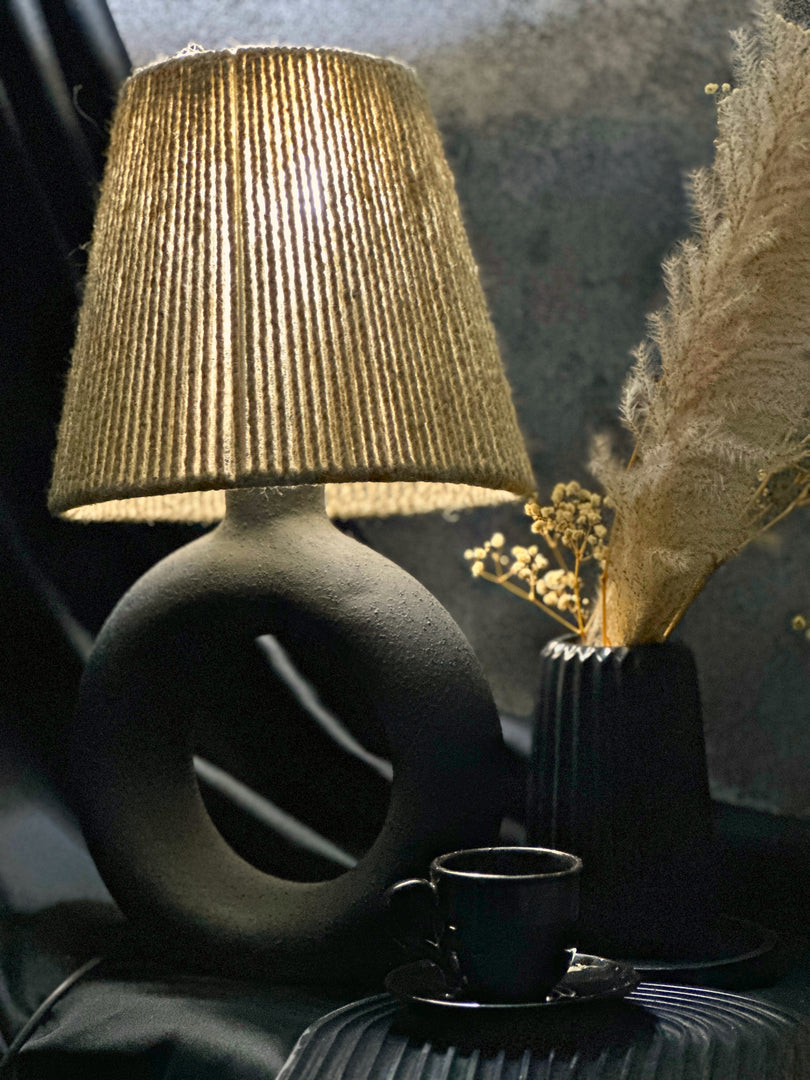 Ciambella Black Table Lamp - Brown
