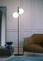 Load image into Gallery viewer, Black Globo di vetro floor lamp  - 2 globes
